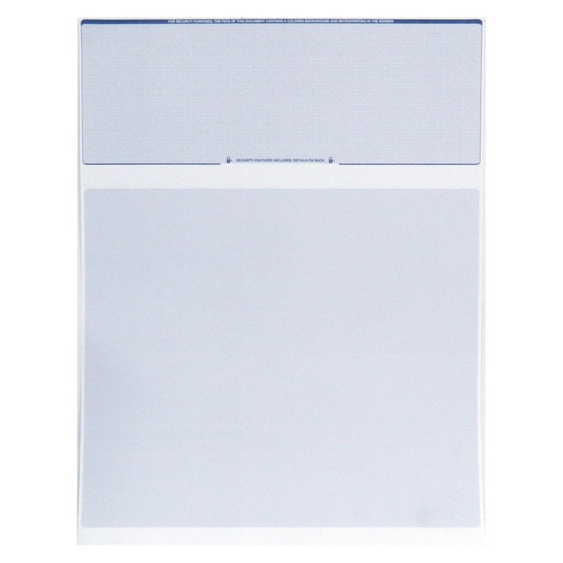 EnDoc Computer Check Paper - 50 Sheets - Business Checks on Top and Stub on Bottom - Security Features & Laser Printer Compatible with Quickbooks Blank Check Stock - Diamond Blue - Image 3